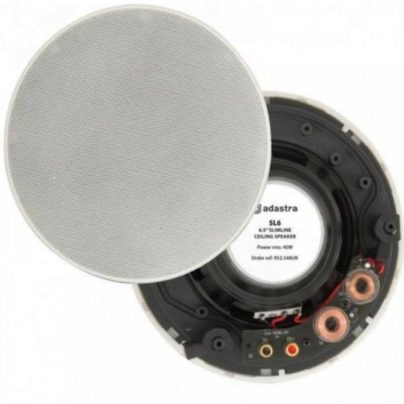 Adastra SL6 Χωνευτό Ηχείο Οροφής 6.5'' 40W RMS Λευκό (Ζεύγος)
