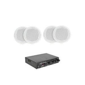 Adastra 4*RC5+A200 Πακέτο Background Music με Ενισχυτή και 4 Ηχεία Οροφής (Σετ)