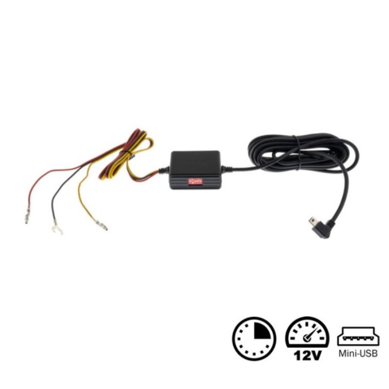 Ampire ACC2 Τροφοδοτικό για DASH CAM με MINI-USB (καθυστέρηση απενεργοποίησης) (Τεμάχιο)