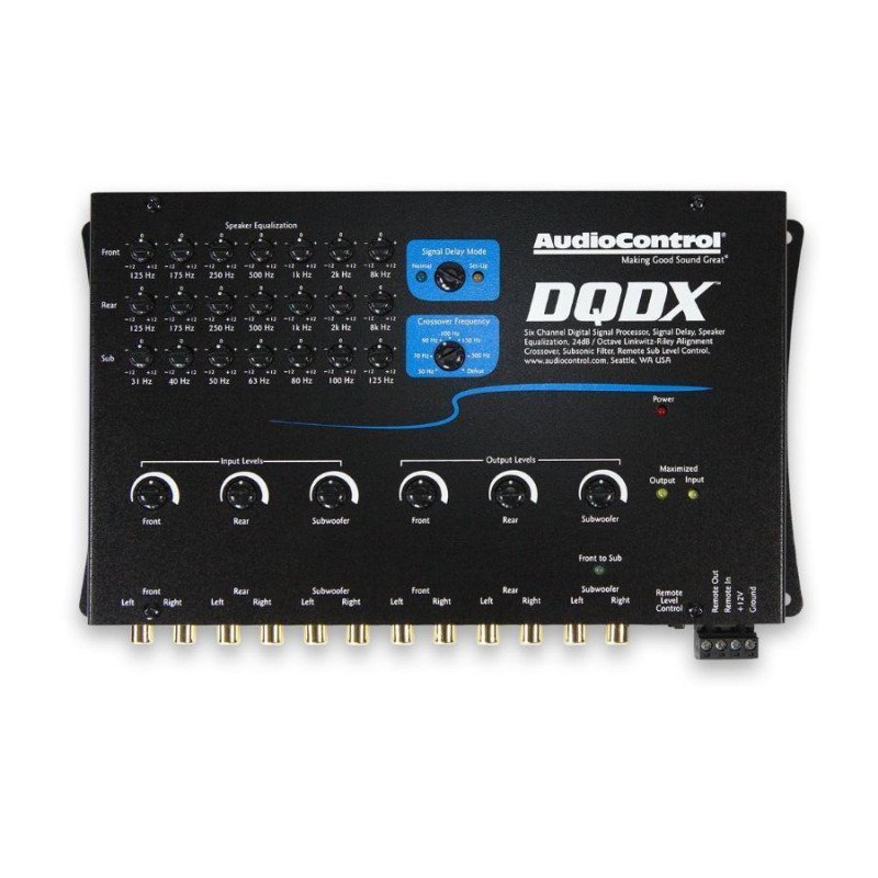 Audiocontrol DQDX 6 Channel EQ with Delay and X-Over BLACK