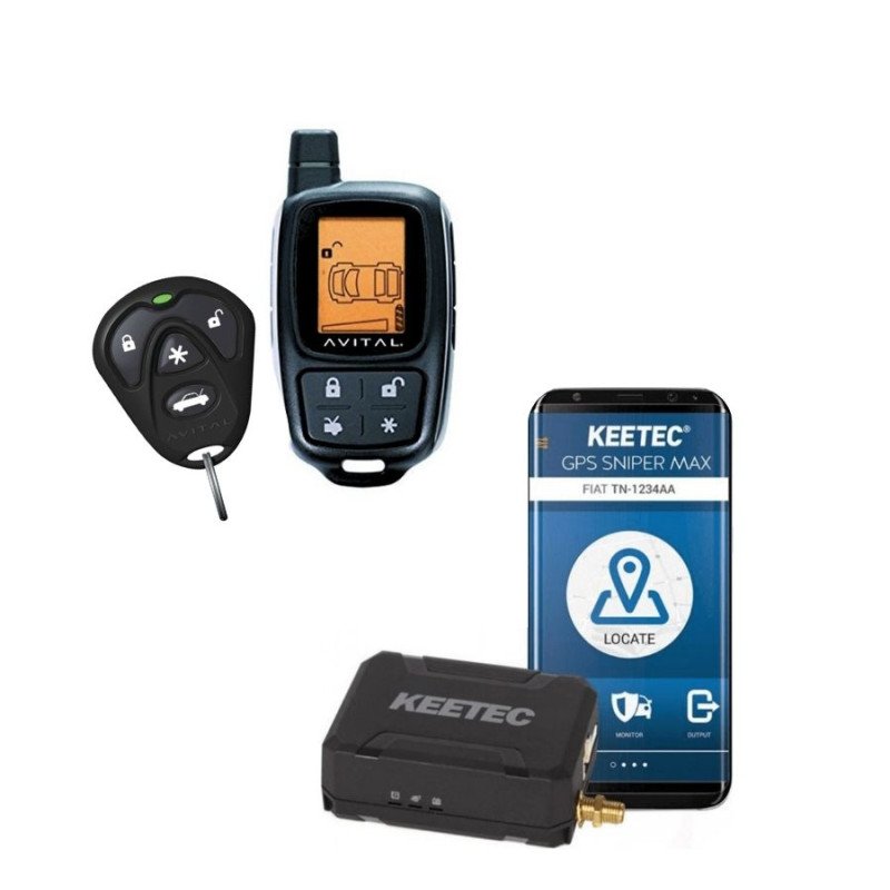 Avital 3305L-GPS Συναγερμός Αυτοκινήτου με Σύστημα Εντοπισμού GPS
