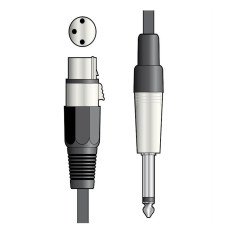 190.086UK Καλώδιο Μικροφώνου XLR Θηλυκό - 6,3 mm Jack 3m (Τεμάχιο)