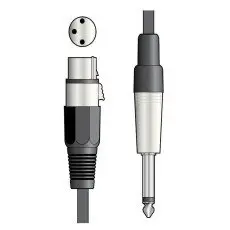 190.086UK Καλώδιο Μικροφώνου XLR Θηλυκό - 6,3 mm Jack 3m (Τεμάχιο)