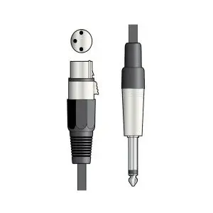 190.086UK Καλώδιο Μικροφώνου XLR Θηλυκό - 6,3 mm Jack 3m (Τεμάχιο)