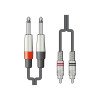 2R-2M6J150 Καλώδια Ήχου 2 x 6.3mm Mono Jack - 2 x RCA 1,5m (Τεμάχιο)