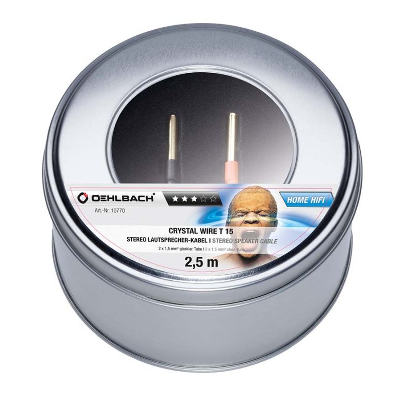Oehlbach CRYSTAL WIRE T15 Καλώδιο Ηχείων 2 x 1.5 mm² με tube connector 10m (Τεμάχιο)