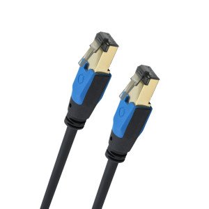 Oehlbach Giga Καλώδιο Streaming και Δικτύου Cat 8.1 0.25m Black (Τεμάχιο)