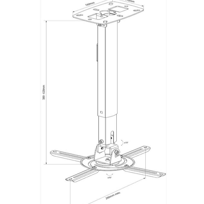 AvLink PJM620 Ρυθμιζόμενη Βάση Οροφής Projector  (Τεμάχιο)