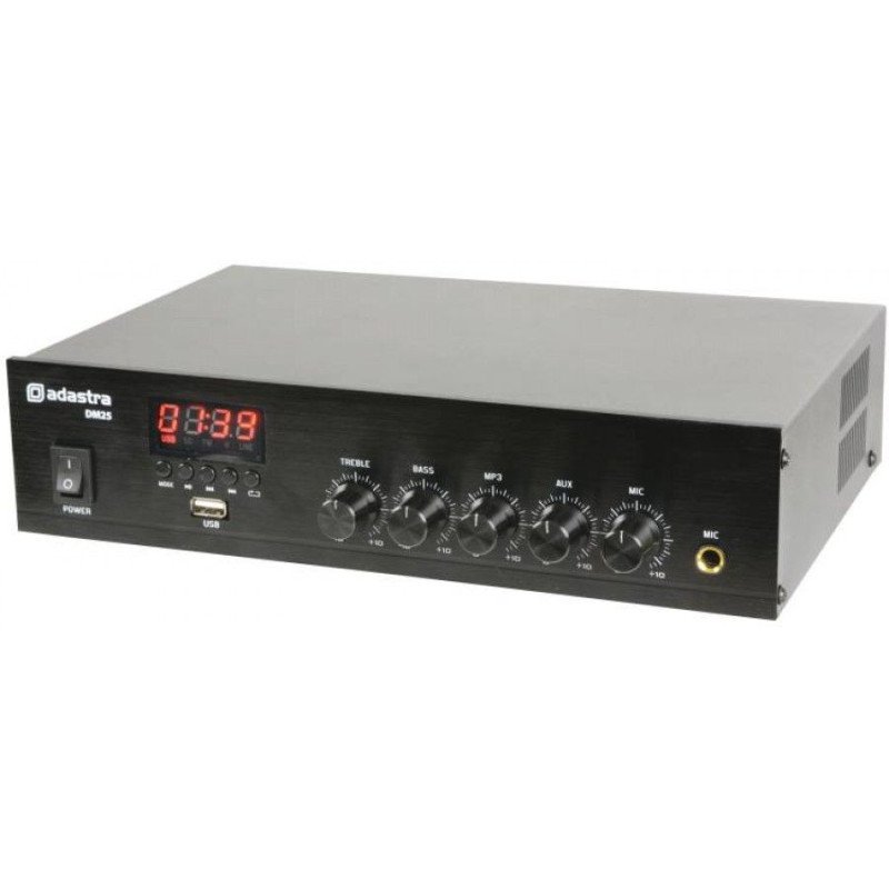 Adastra DM25 Ενισχυτής 100V Με USB/FM Και Bluetooth 25W RMS (Τεμάχιο)
