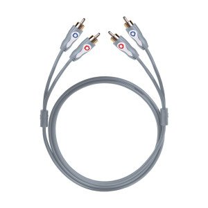 Oehlbach LF audio RCA cable 2xRCA - 2xRCA 1m Anthracite (Τεμάχιο)