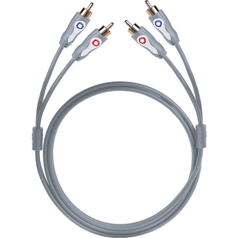 Oehlbach LF audio RCA cable 2xRCA - 2xRCA 1m Anthracite (Τεμάχιο)