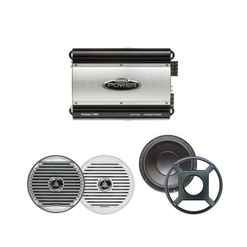 Πακέτο Marine Jensen με Ηχεία MSX65W, Subwoofer MSW10B και Ενισχυτή POWER760 (Σετ)