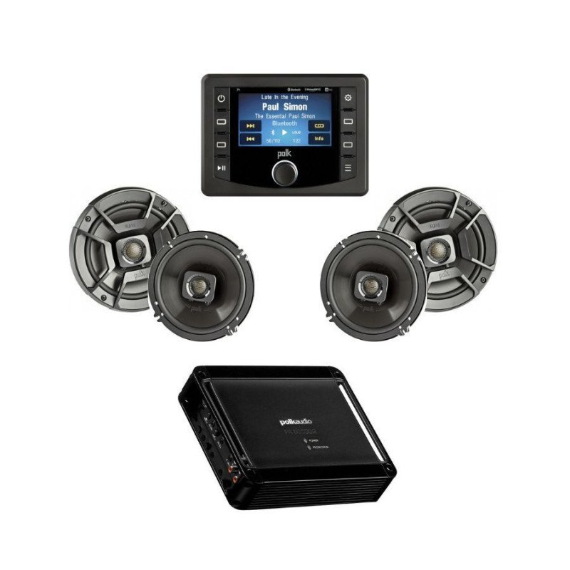 Πακέτο Marine Polk Audio με Πηγή Ήχου P1, Ηχεία DB652 και Ενισχυτή PA D2000.2 (Σετ)