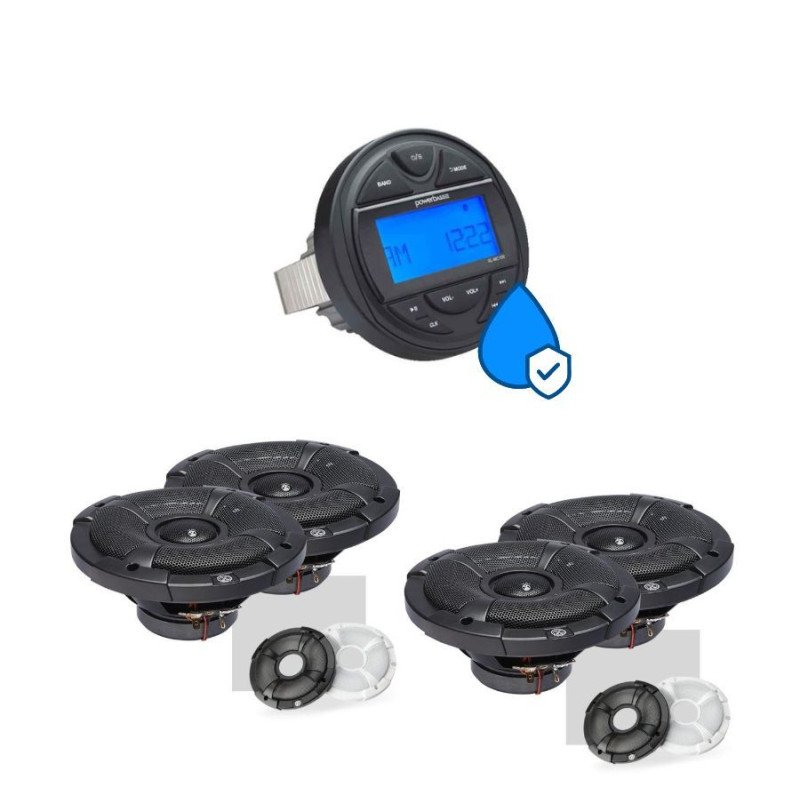 Powerbass MC-100+2*XL-62SS Πακέτο Ήχου Σκάφους με Πηγή και 4 Ηχεία (Σετ)