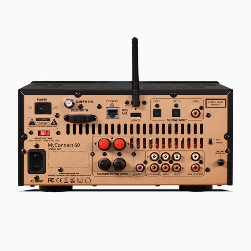 Advance Paris MyConnect 60 All in One System 2x60W με Wifi, Ethernet, FM, DAB+ Black