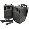Qtx PAV8-UHF Φορητό Σετ Ηχείων PA με μικρόφωνα UHF, Bluetooth &amp; DVD 8" 100W RMS (Σετ)