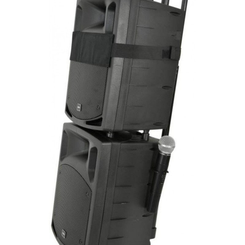 Qtx PAV8-UHF Φορητό Σετ Ηχείων PA με μικρόφωνα UHF, Bluetooth &amp; DVD 8" 100W RMS (Σετ)