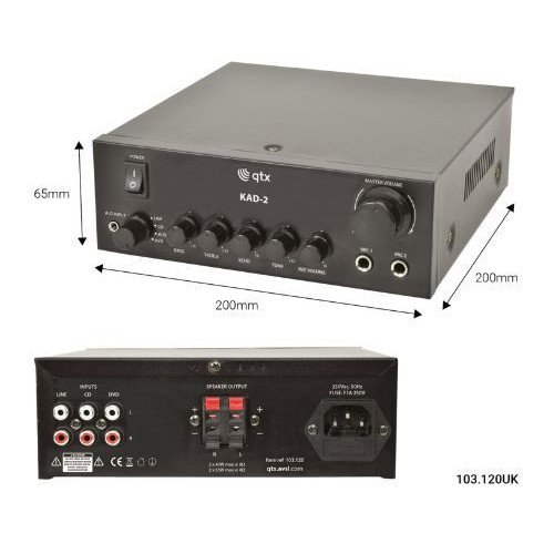 Qtx KAD-2 Ψηφιακός Ενισχυτής 2 x 40W RMS (Τεμάχιο)