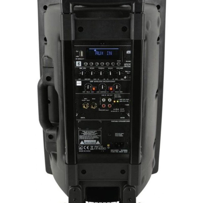 Qtx QX12PA-PLUS Φορητό PA με UHF, USB / SD / FM &amp; Bluetooth (Σετ)