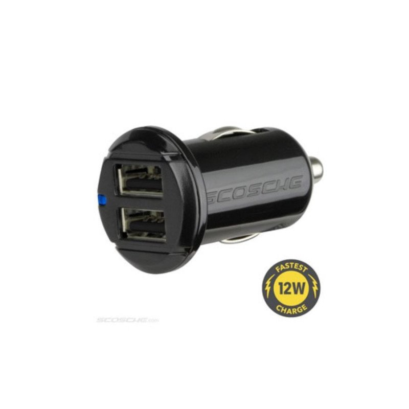 Scosche USBC242M Φορτιστής Αυτοκινήτου USB 12W+12W