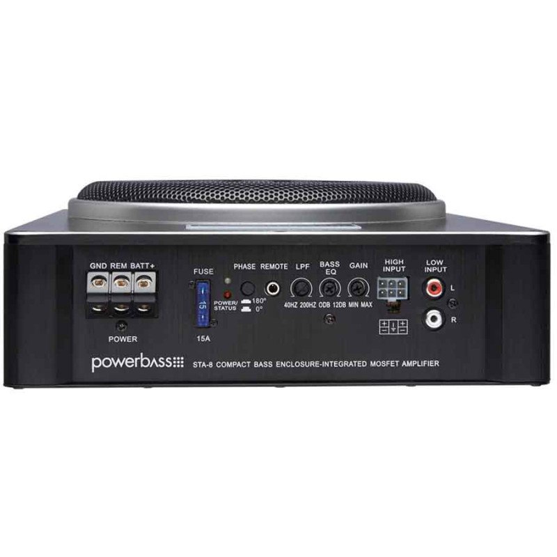 Powerbass STA-8 Ενεργό Subwoofer αυτοκινήτου 8" 150W RMS Black (Τεμάχιο)