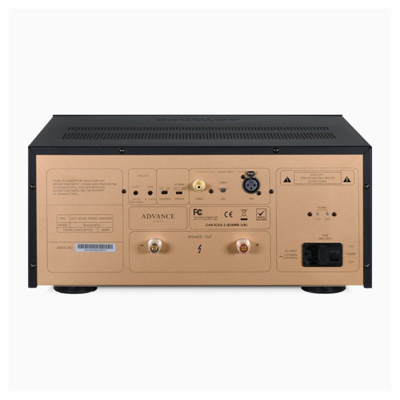 Advance Paris X-A220 EVO Τελικός Ενισχυτής 1x220 W RMS Black (Τεμάχιο)