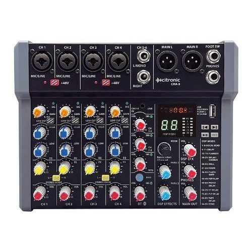 Citronic CMA-8 Συμπαγής Μίκτης με DSP FX και BT/USB 4 mono + 2 stereo