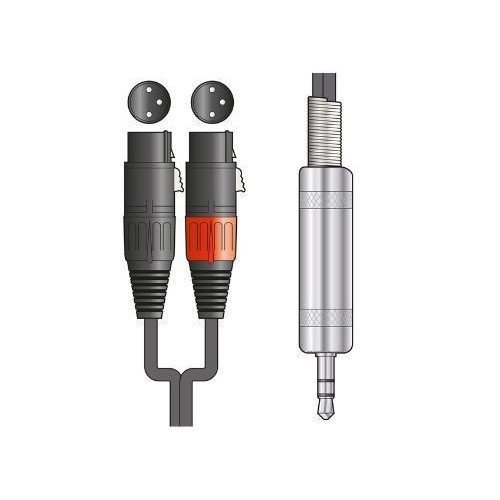 Citronic 190.135UK Καλώδιο Ήχου 3.5mm mini jack σε 2 x Stereo XLRM 1m