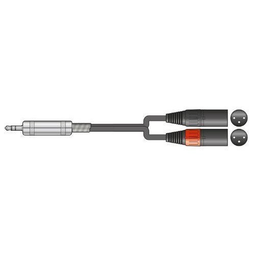 Citronic 190.135UK Καλώδιο Ήχου 3.5mm mini jack σε 2 x Stereo XLRM 1m