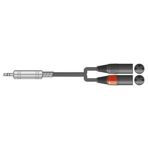 Citronic 190.136UK Καλώδιο Ήχου 3.5mm mini jack σε 2 x Stereo XLRF 1m