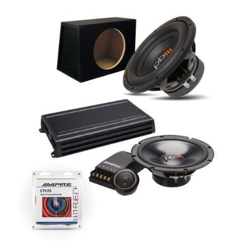 Powerbass Ολοκληρωμένο Πακέτο με Ενισχυτή, Ηχεία, Subwoofer 12″ &amp; Kit Καλωδίωσης Ενισχυτή (Σετ)