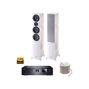 Πακέτο Stereo Hi-Res με Ενισχυτή Magnat MC 400, Ηχεία HECO Aurora 700 White και ΔΩΡΟ Καλώδιο Oehlbach