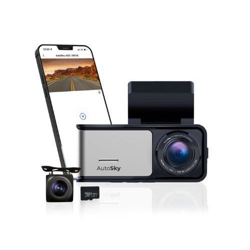 AutoSky ADC-888 4K Dash/Rear Κάμερα Αυτοκινήτου WiFi & GPS