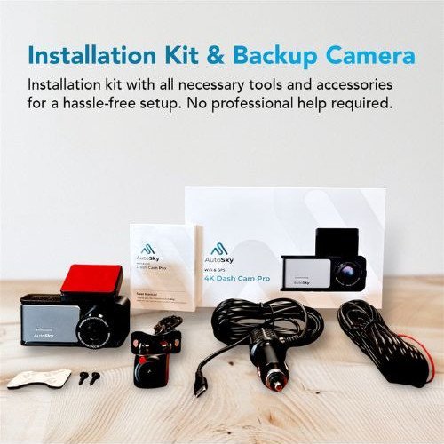 AutoSky ADC-888 4K Dash/Rear Κάμερα Αυτοκινήτου WiFi & GPS