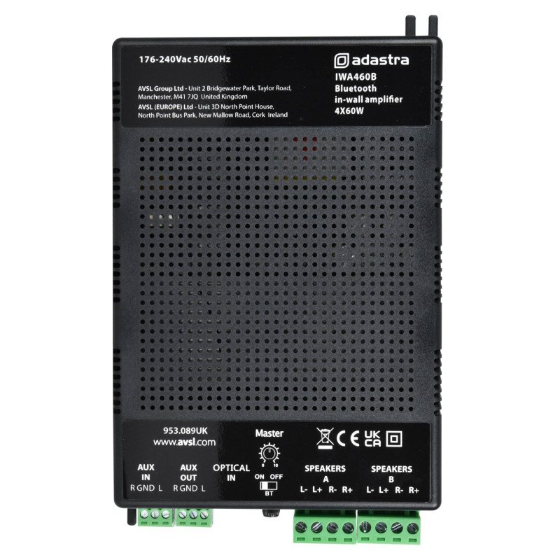 Adastra IWA460B Εντοιχιζόμενος Ενισχυτής 4 x 60W με Bluetooth