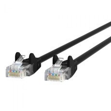 BELKIN A3L793bt01MBKHS CABLE, CAT5E, STP, RJ45M/M, 1M, BLK, PATCH, SNAGLESS