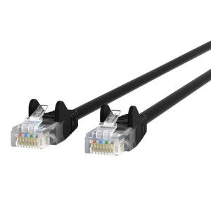 BELKIN A3L793bt01MBKHS CABLE, CAT5E, STP, RJ45M/M, 1M, BLK, PATCH, SNAGLESS