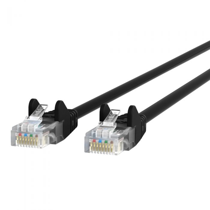 BELKIN A3L793bt01MBKHS CABLE, CAT5E, STP, RJ45M/M, 1M, BLK, PATCH, SNAGLESS