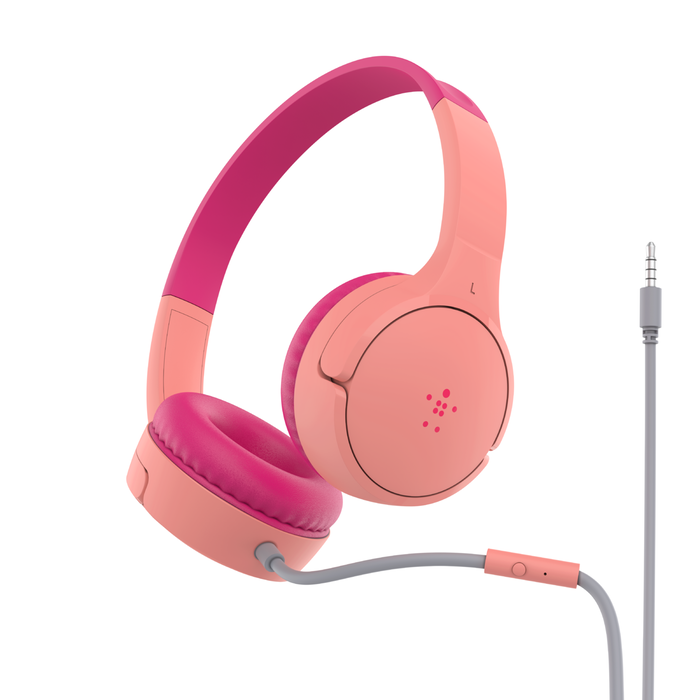 BELKIN AUD004btPK SOUNDFORM KIDS Wired Headphones,  Pink