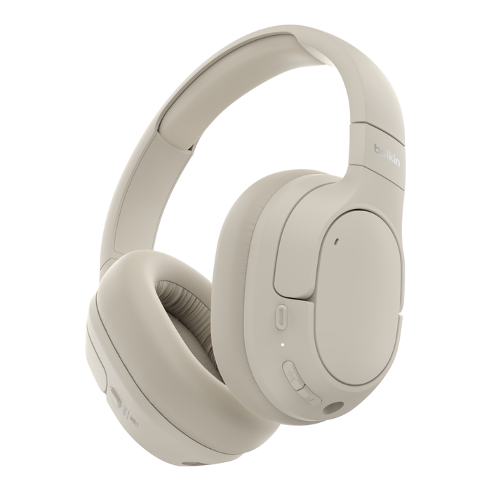 BELKIN AUD008hqSA SOUNDFORM ISOLATE ANC Noise Cancelling Headphones,  SAND
