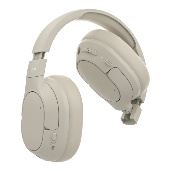 BELKIN AUD008hqSA SOUNDFORM ISOLATE ANC Noise Cancelling Headphones,  SAND