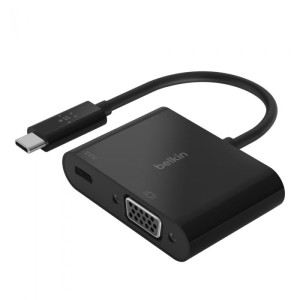 BELKIN AVC001btBK USB-C TO VGA adapter,  60W PD,  BLK
