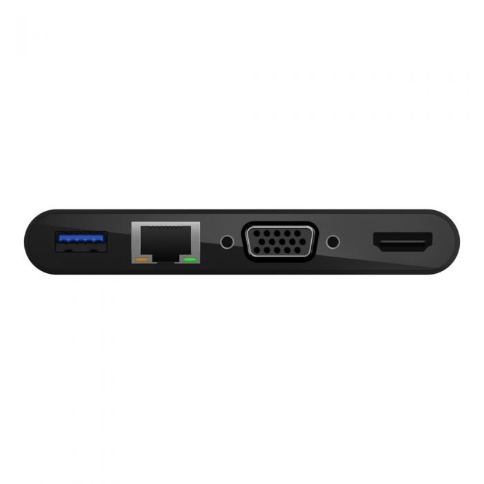 BELKIN AVC005BTBK ADAPTER,  USB-C TO GBE,  HDMI,  VGA,  USB-A,  BLK