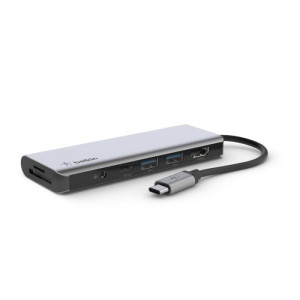 BELKIN AVC009btSGY MULTIPORT ADAPTER,  USB-C 7-IN-1