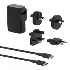 BELKIN BPZ003BT1MBK-B6 HYBRID AC POWER BANK 5K PD 25W with US UK EU AU sockets & C-C cable