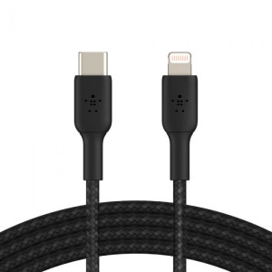 BELKIN CAA004bt1MBK Lightning to USB-C Cable_Braided,  1M,  Black