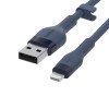 BELKIN CAA008bt2MBL BOOST CHARGE USB-A to LTG_silicone,  2M,  Blue