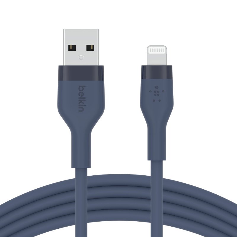 BELKIN CAA008bt2MBL BOOST CHARGE USB-A to LTG_silicone,  2M,  Blue