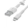 BELKIN CAA008bt2MWH BOOST CHARGE USB-A to LTG_silicone, 2M, White BELKIN CAA008bt2MWH BOOST CHARGE USB-A to LTG_silicone, 2M, White