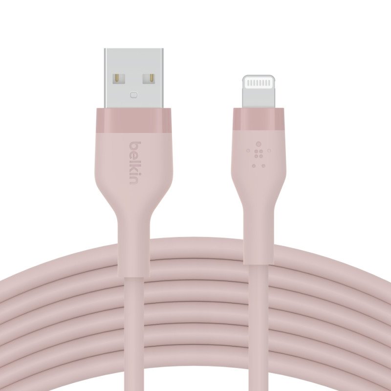 BELKIN CAA008bt3MPK BOOST CHARGE USB-A to LTG_silicone,  3M,  Pink